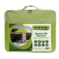   Komplet mreže za zaščito pred soncem Poliester zelena 3,6x3,6x3,6 m