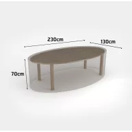   Prevleka za vrtno pohištvo za ovalno mizo Covertop 230x130x70 cm