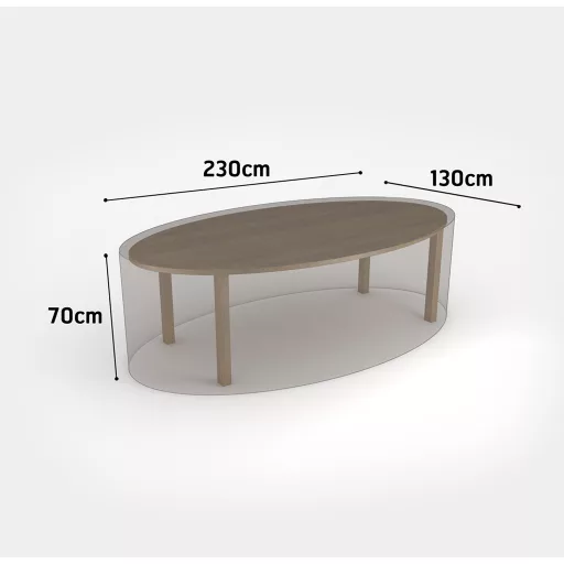 Prevleka za vrtno pohištvo za ovalno mizo Covertop 230x130x70 cm