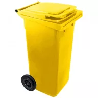 Hišni zabojnik za smeti, rumena barva 120 l