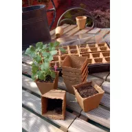 Šotni lončki Growing pots 8×8 cm 21 kos naravni