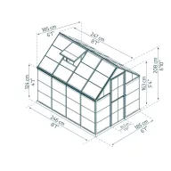   Polikarbonát üvegház Palram-Canopia HARMONY-ezüst 6x10 (1,83x2,44 m)