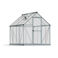   Polikarbonatni rastlinjak Palram-Canopia MYTHOS, srebrn 1,83×2,44 m