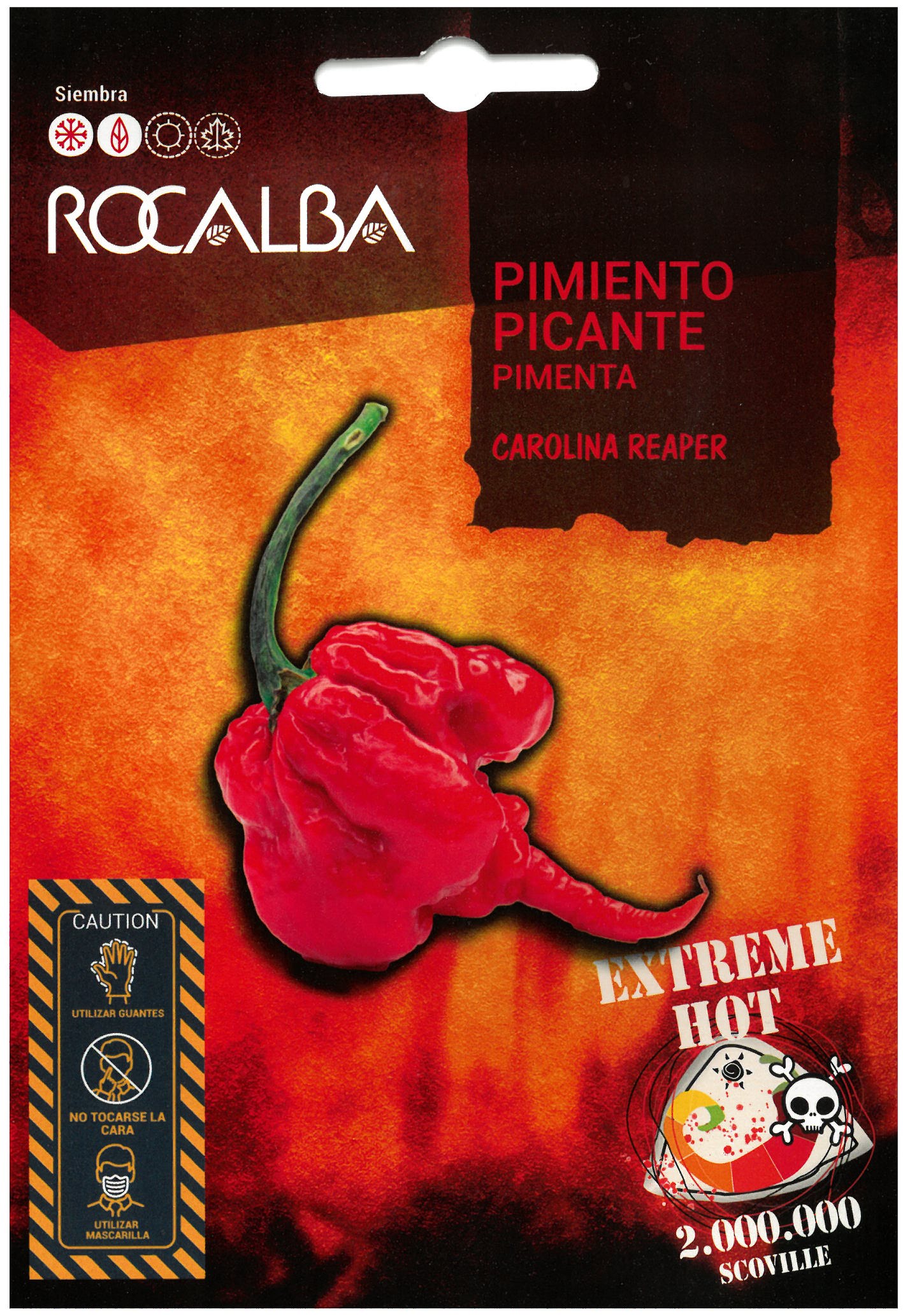 Čili poper Carolina Reaper Rocalba 8 zrn