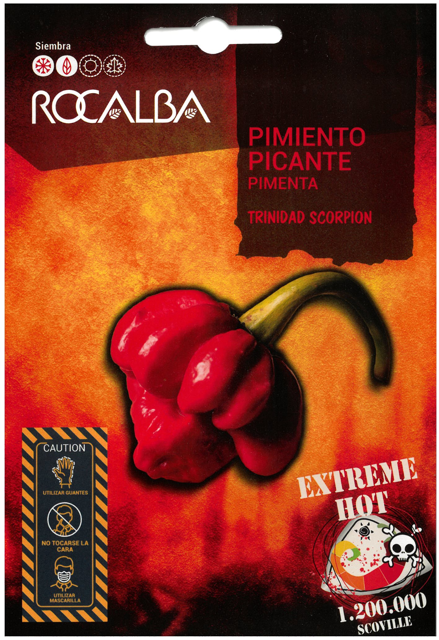Čili paprika Trinidad Scorpion Rocalba 8 semen