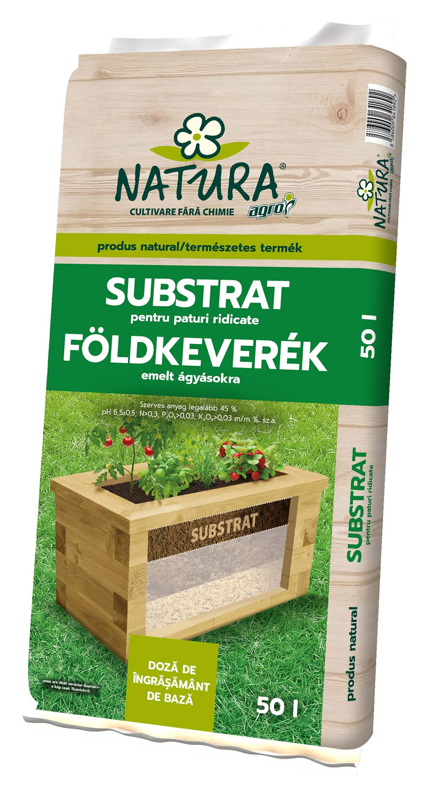 Zemlja za lončnice Dvignjena postelja Natura 50 l
