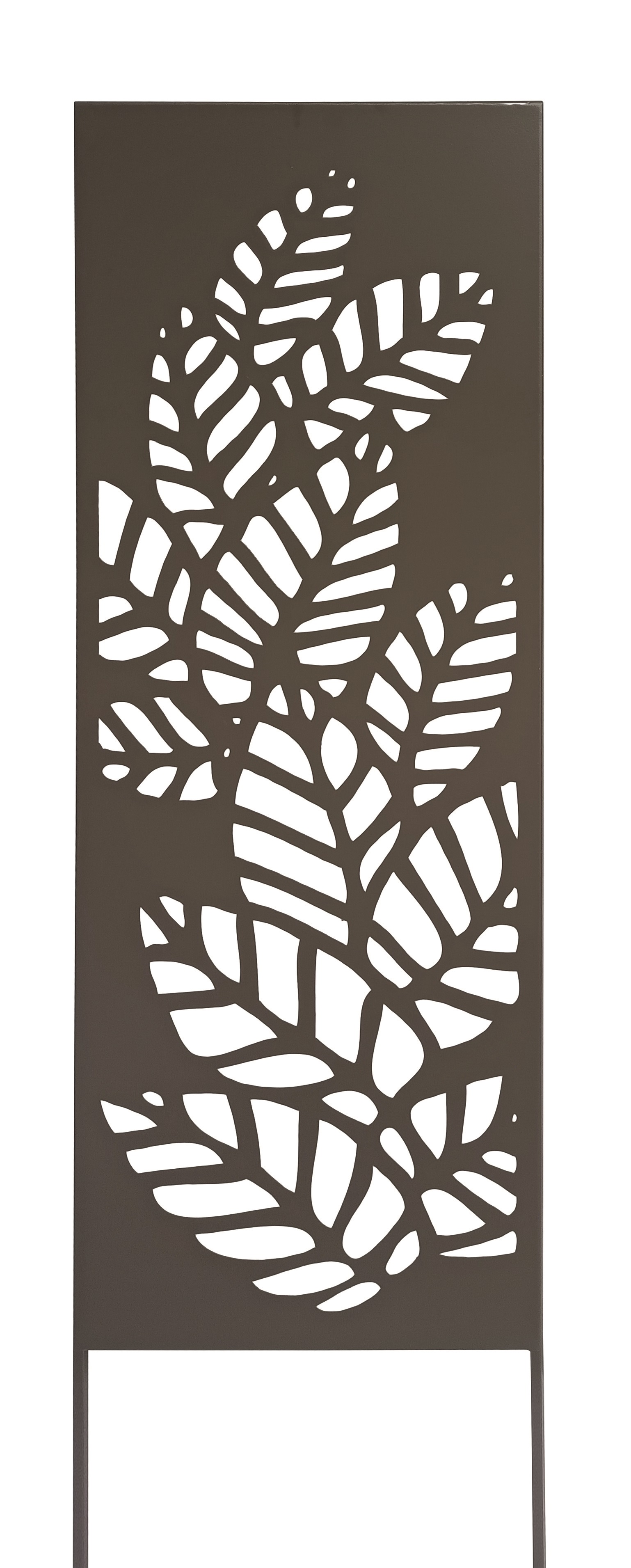 Kovinski sadilnik z dekorativnimi motivi listov Athea trellis brown 0,33x1,2m