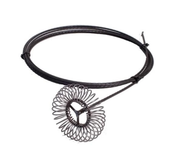 Krtača za dimne cevi z vzmetno jekleno gredjo