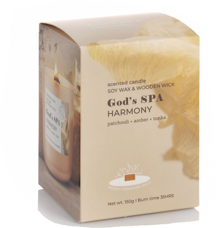 Scented glass Premium, soy wax God's SPA Harmony 150 g