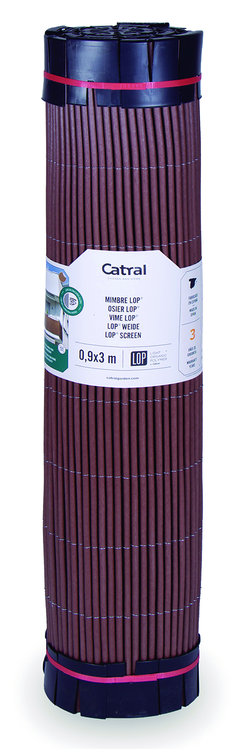 Synthetic cane braid with natural effect VIMET LOP brown 2x3 m