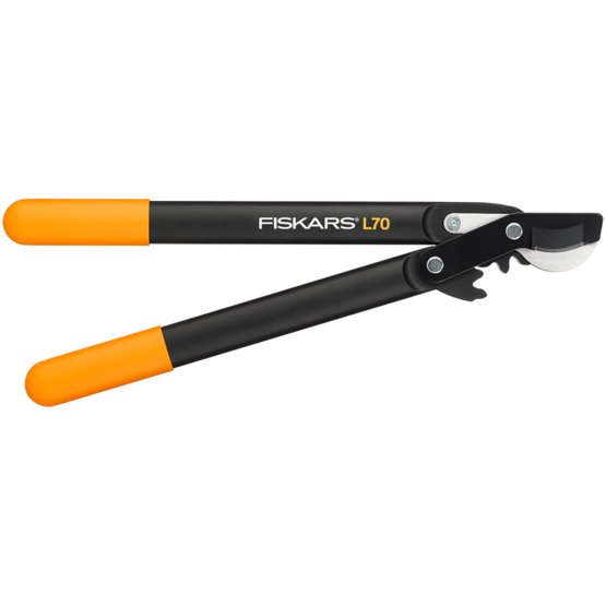 Škarje za obrezovanje Fiskars PowerGear™ s plastičnimi zobniki, kavljasta glava (S) L70