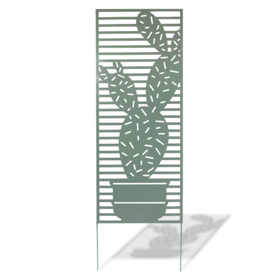 Kovinska plošča z dekorativnimi motivi Deco plošča Cactus green 0,6x1,5 m