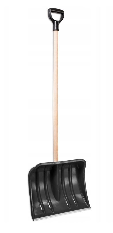 Lopata za sneg 435x330/1300 mm z lesenim PVC ročajem