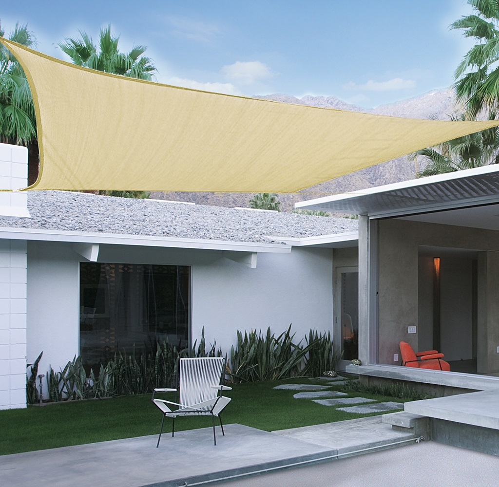 SUNNET KIT ■ woven sun sail beige 3,6 x 3,6 m