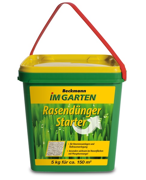 Beckmann lawn fertilizer for sowing grass seeds, for lawn turf planting 12-22-10 10 kg
