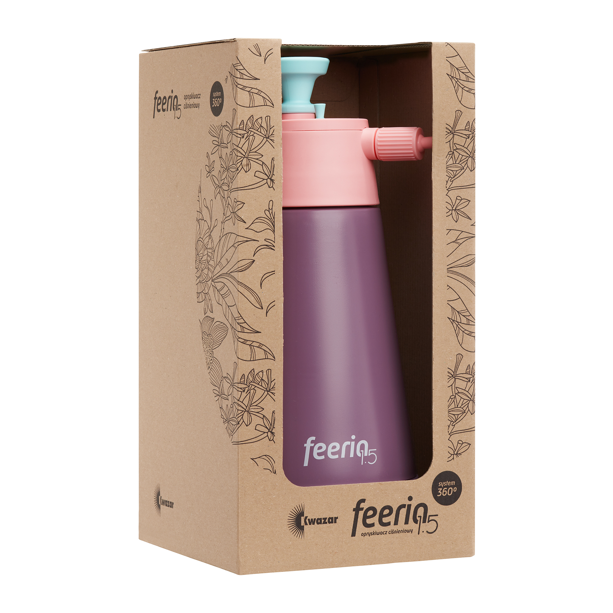 Razpršilnik Kwazar Feeria sivka 360° 1,5 l