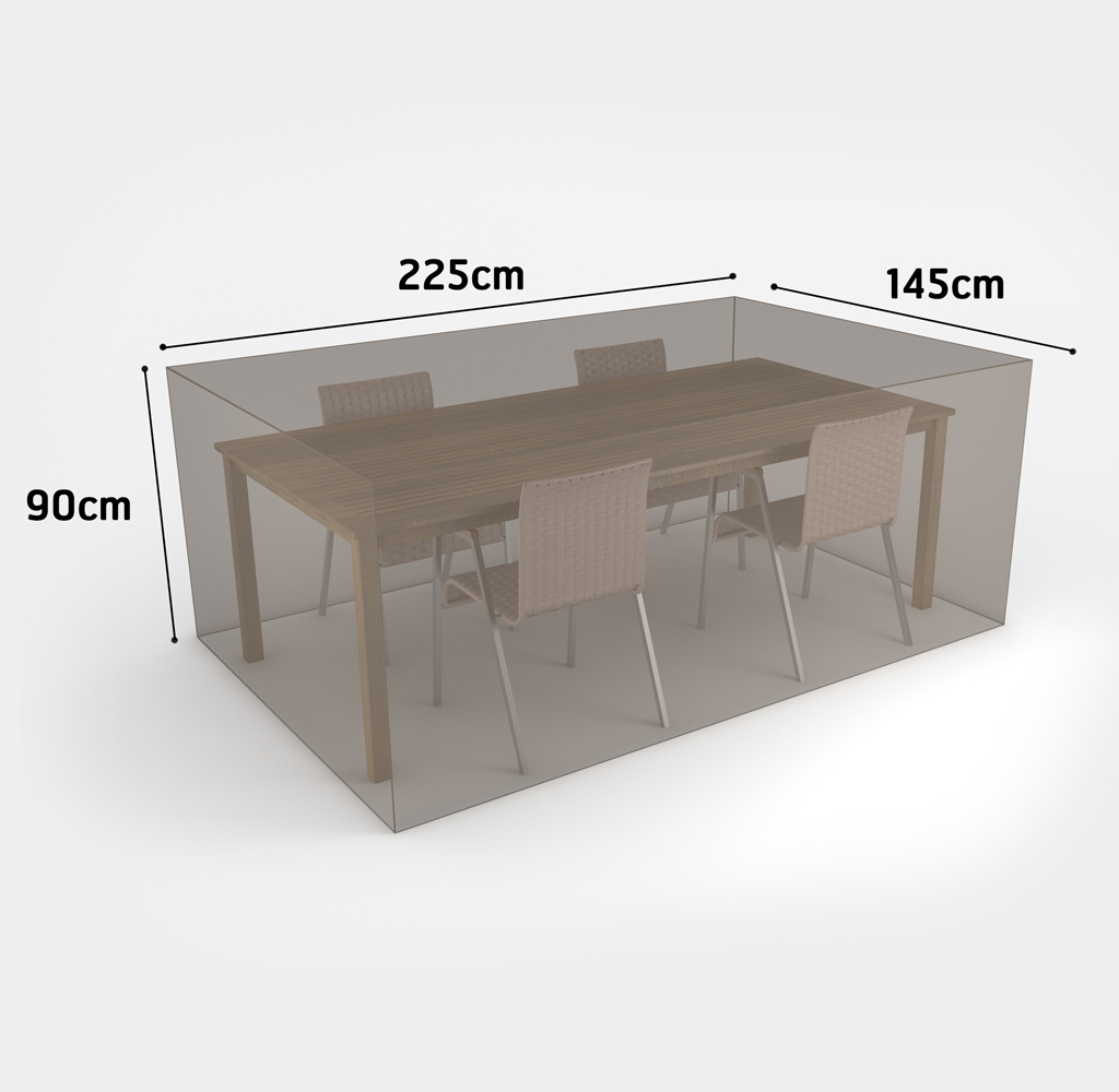 Garden furniture cover for rectangular table + 4 chairs Covertop 225x145x90 cm