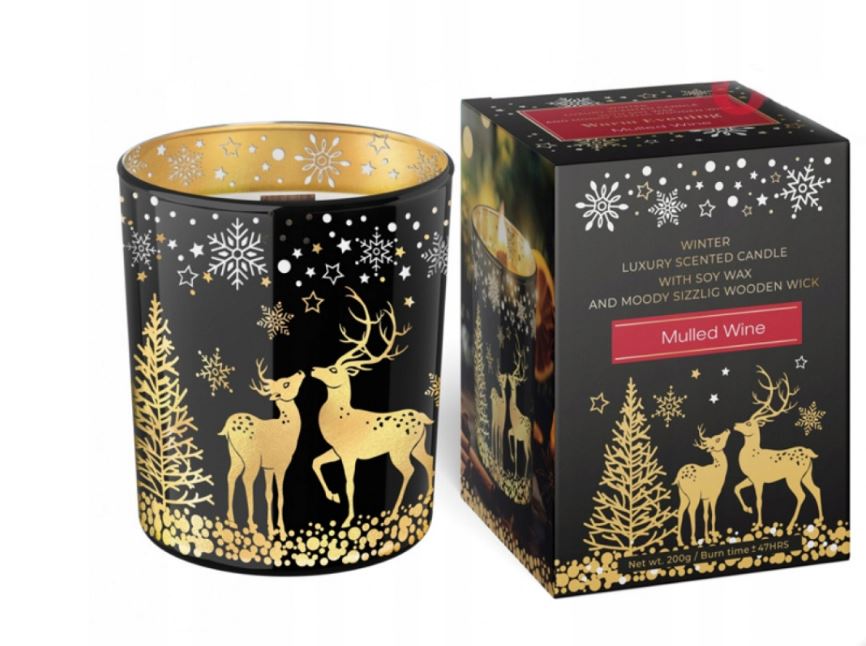 Scented candle-Premium, soy wax Warm Evening Muled Wine 200 g