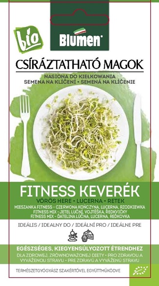 Kalček semen BIO Fitnes mešanica (rdeče semenčice, lucerna, redkev) Cvetovi 45 g