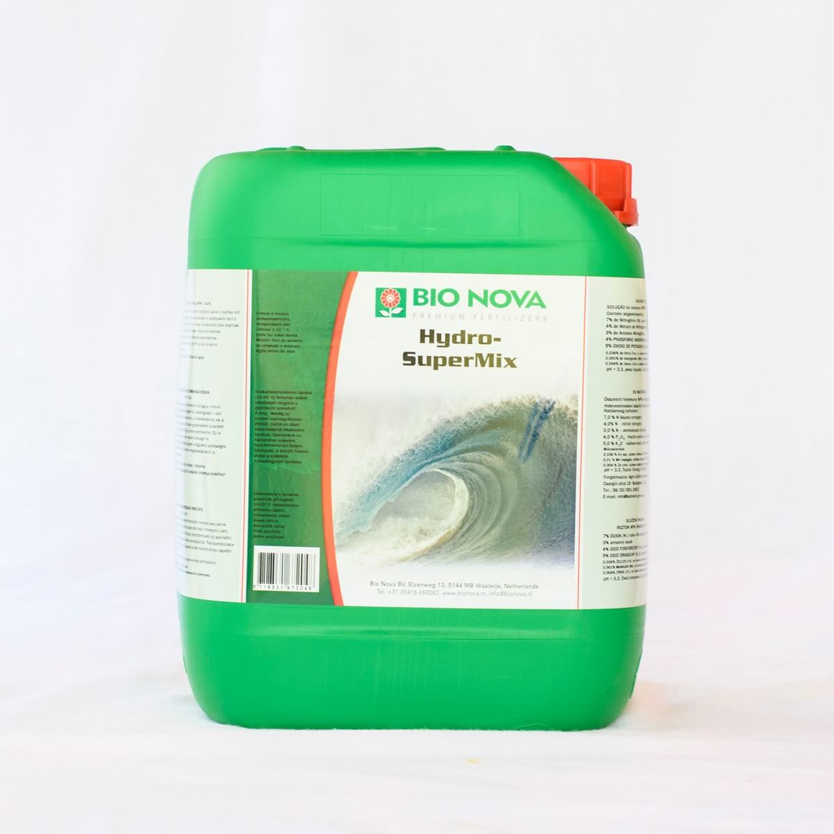 Bio-Nova Hydro-Supermix (7-4-5) hranilna raztopina za hidroponiko 5 l