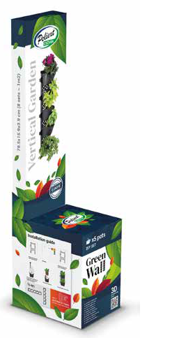 Zelena stenska baterija, komplet 5 baterij za DIY srednje velike zasaditve