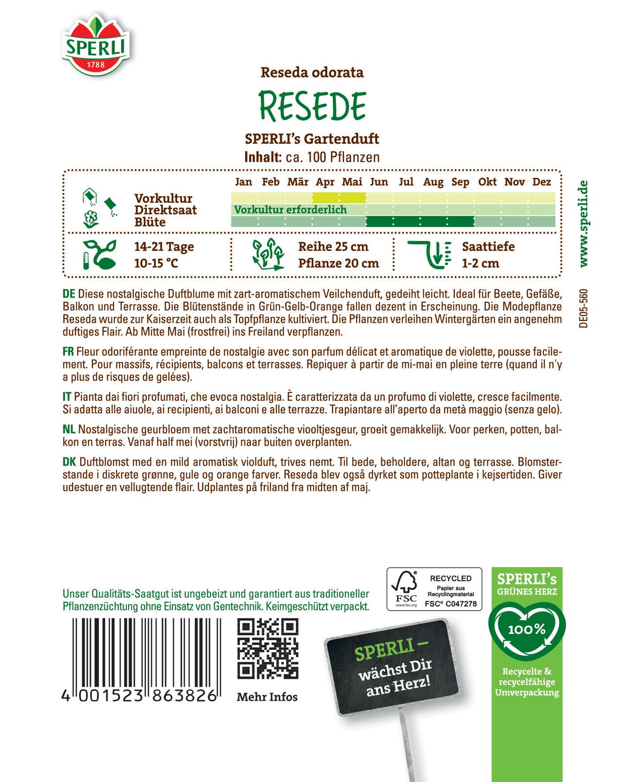 Rezeda Garden Scent 100 zrn Sperli