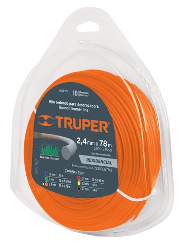 Damil boben Truper 2,4mmx78m HLB-95 v obliki črke O