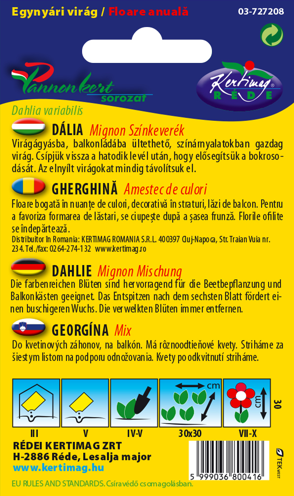 Mešanica barv za dalije 1 g