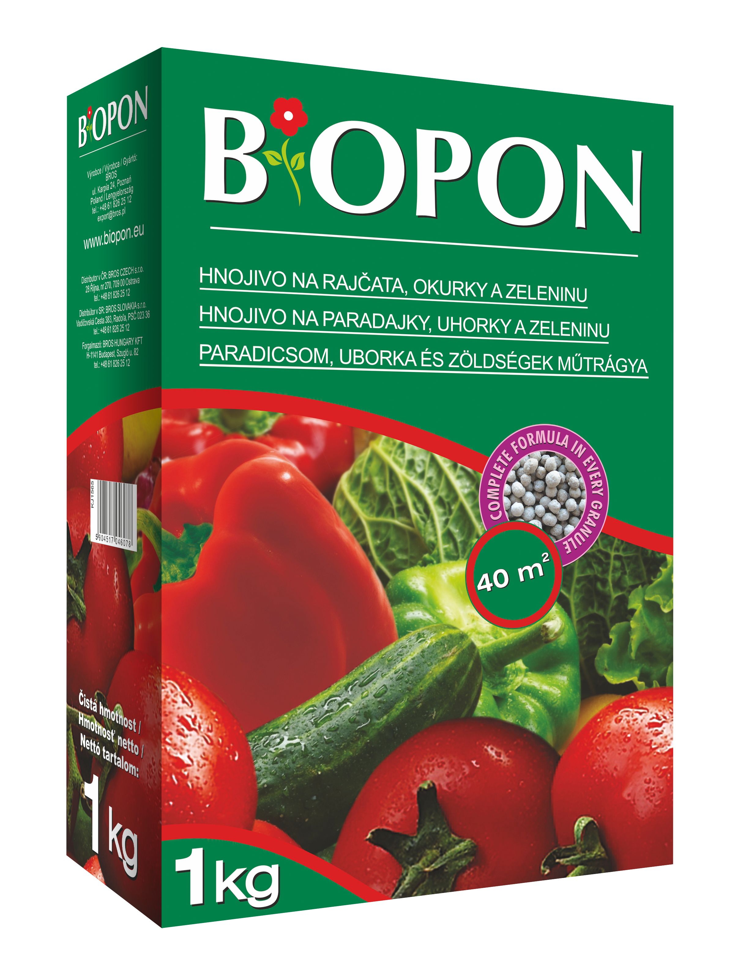Biopon gnojilo za paradižnik, kumare in zelenjavo 1 kg