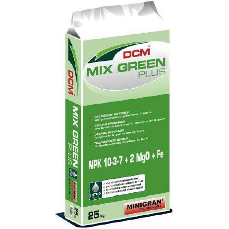 DCM Mix-Green Plus 10-3-7+2MgO+Fe 37 % organske snovi 25 kg