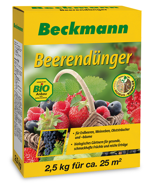Beckmann organska mineralna rastlinska hrana za jagode, grozdje in sadje 2,5 kg