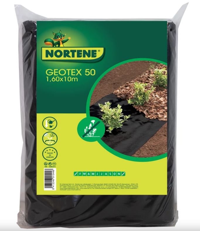 Geotekstil črn GEOTEX 50g/m2, 1,6x10m