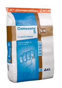 Osmocote 5 S-Curved 5-6 mesecev Dušik 16-08-12+2MgO+TE 25 kg