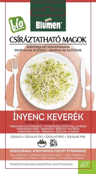 Semena kalčkov BIO Gourmet mix (redkev, kreša, lucerna) Cvetovi 45 g