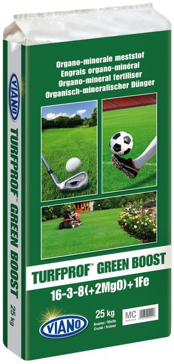 Viano Turfprof Greenboost organska hrana za trato 16-3-8+2MgO+Fe 25 kg