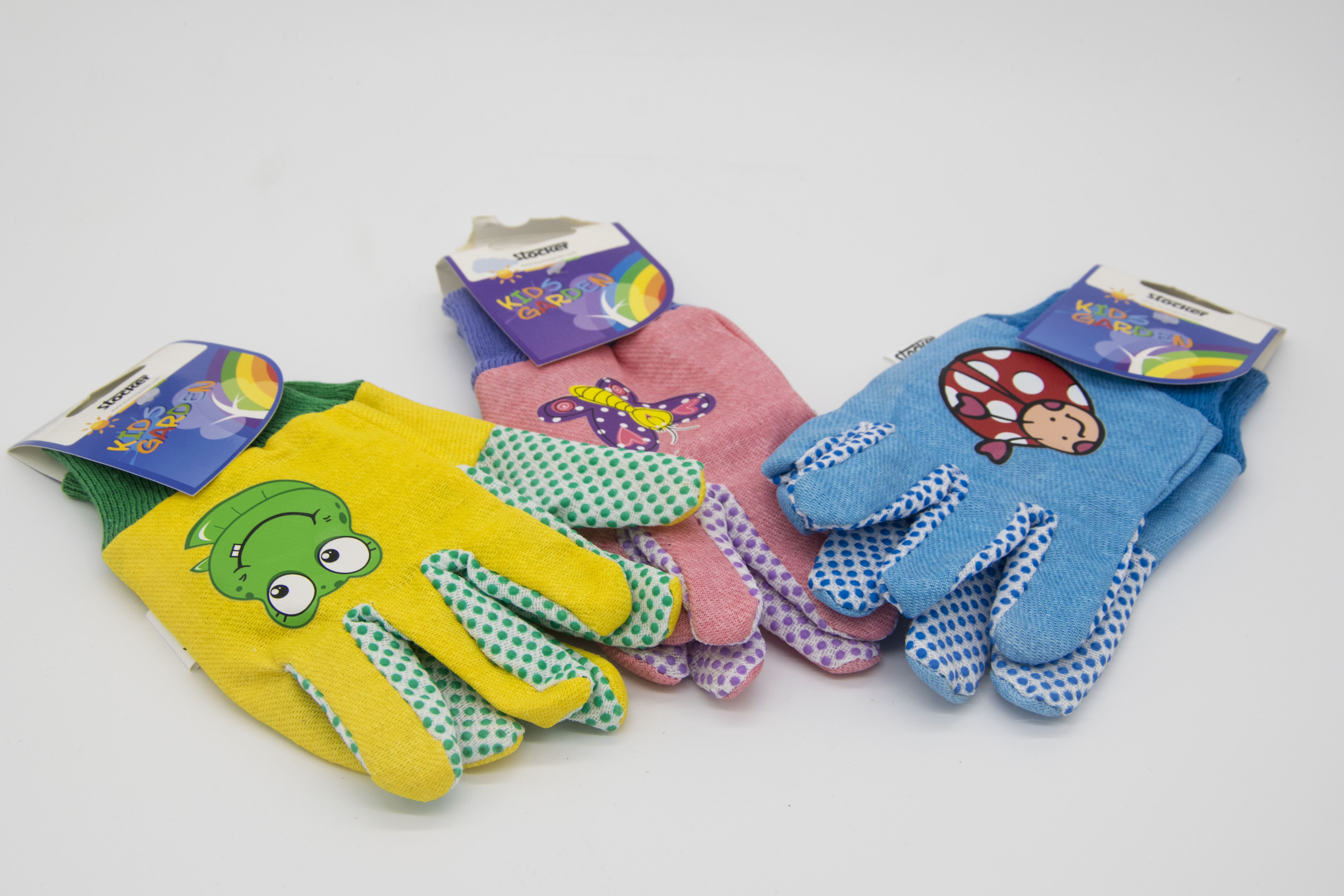 Kids garden gloves blue