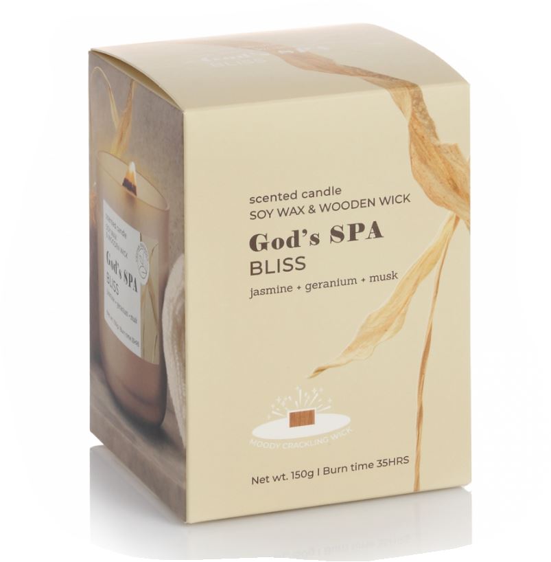 Scented glass Premium, soy wax God's SPA Bliss 150 g