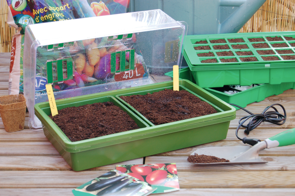 Mini rastlinjak "Heating Grow" 39x25x20 cm