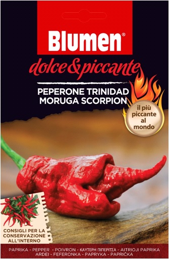 Najmočnejši poper na svetu (Trinidad Moruga Scorpion) Cvetovi približno 10-20 semen