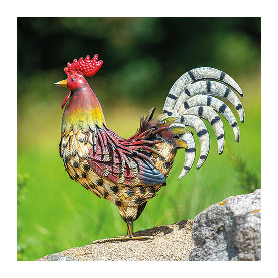 Figurica petelina v kovinski barvi Harry 34 x 13 x 35 cm