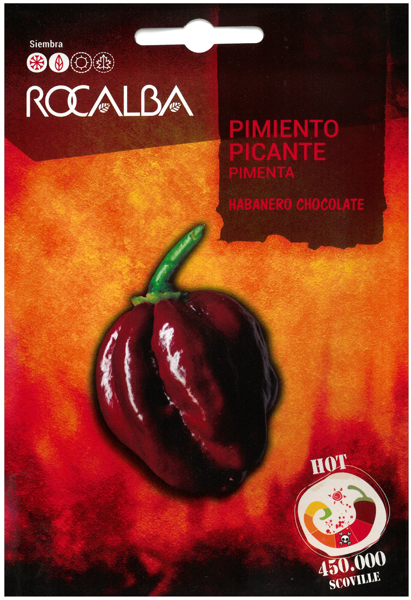 Čili paprike Chocolate Habanero Rocalba 25 zrn
