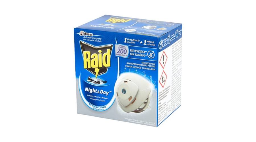 Raid Night&amp;Day Sredstvo proti komarjem in muham + 1 polnjenje