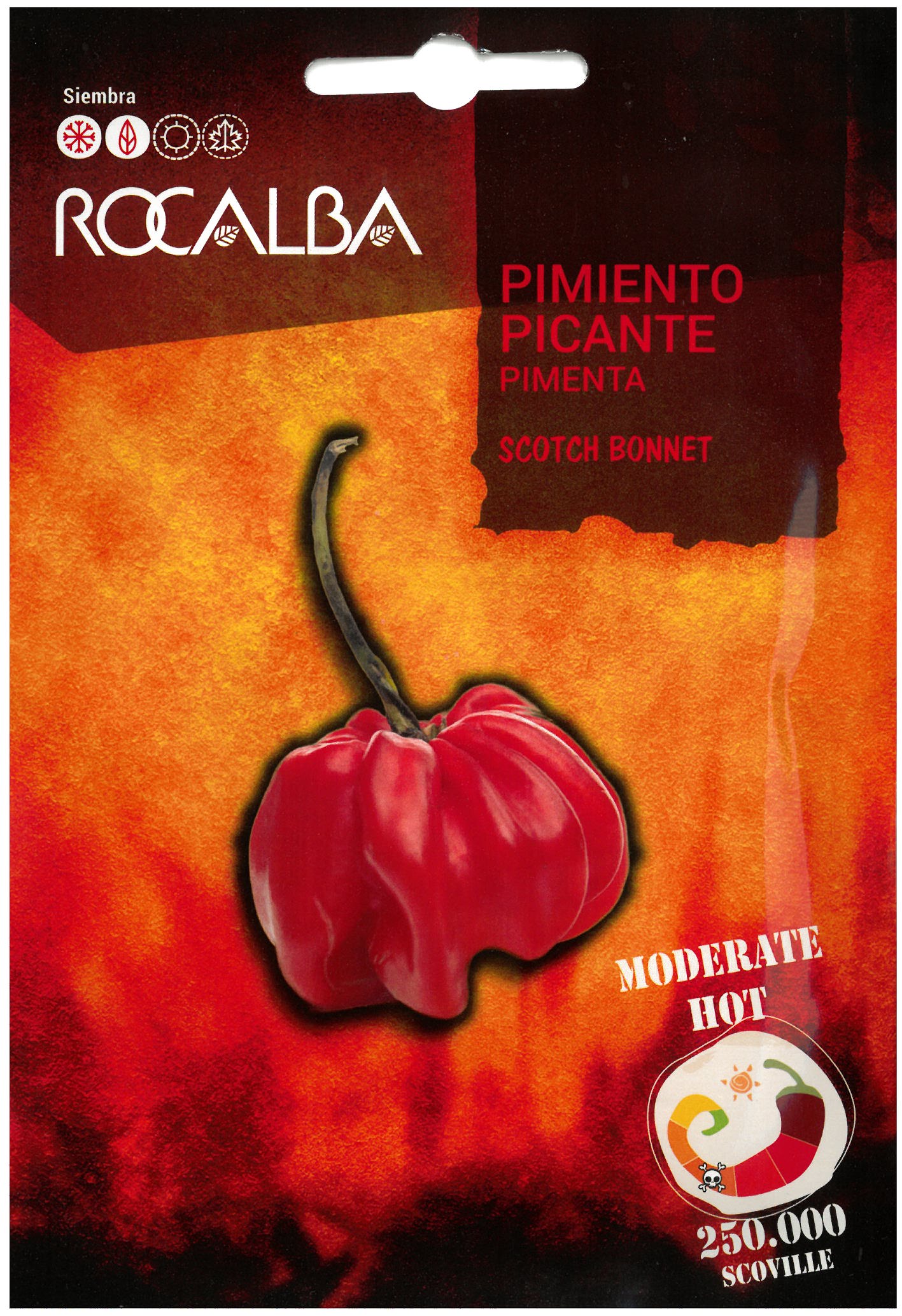 Čili poper Scotch Bonnet Rocalba 25 zrn
