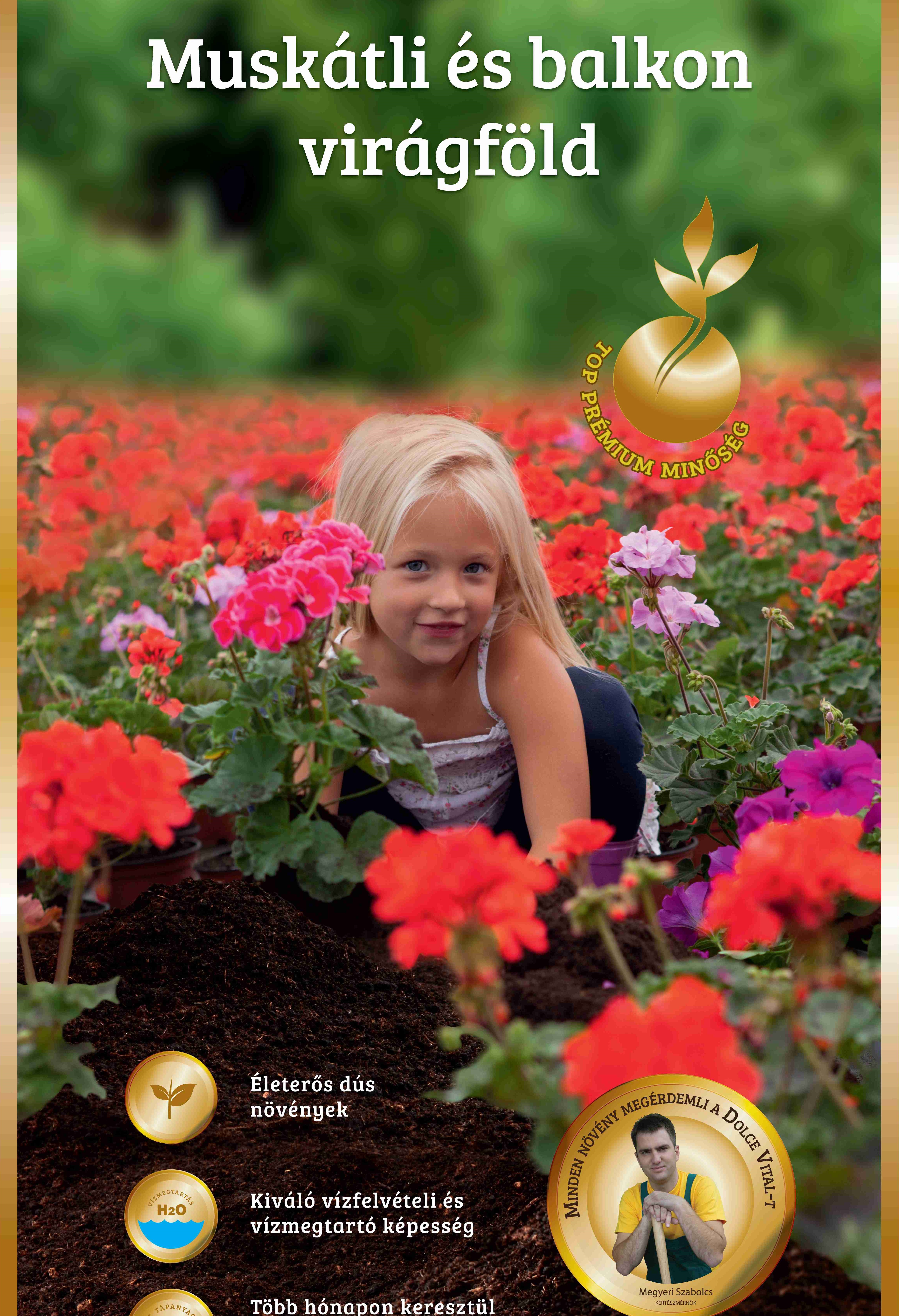 Zemlja za lončnice Muškatni orešček in balkonska zemlja Dolce Vital 20 l