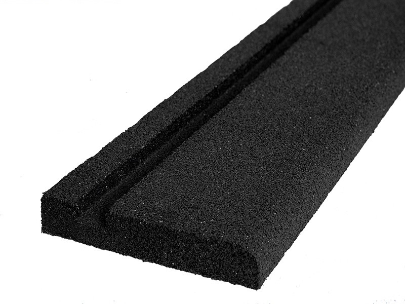 Rubber brick edging 1000x40x250 mm black