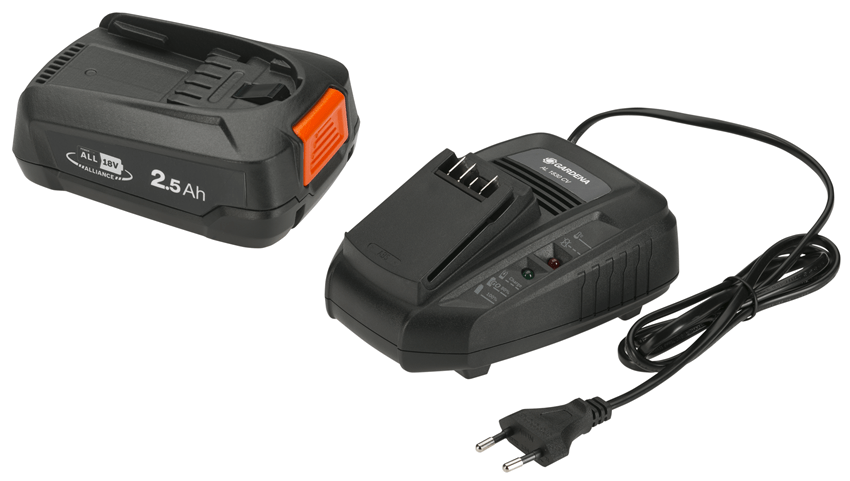 Baterijski komplet P4A PBA 18V/45 2,5 Ah + AL1830 CV Gardena