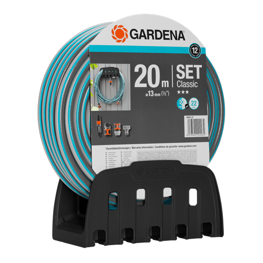 Stenski nosilec cevi 20 m z 1/2" cevjo Gardena