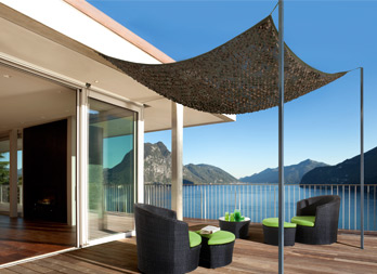 Zložljiva mreža za senčila "Sahara" svetlo/temno rjava 2,4x3 m