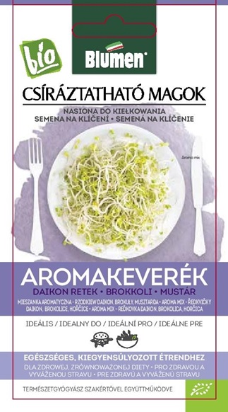 Kalčki BIO mešanica okusov (Daikon redkev, brokoli, gorčica) Cvetovi 45 g