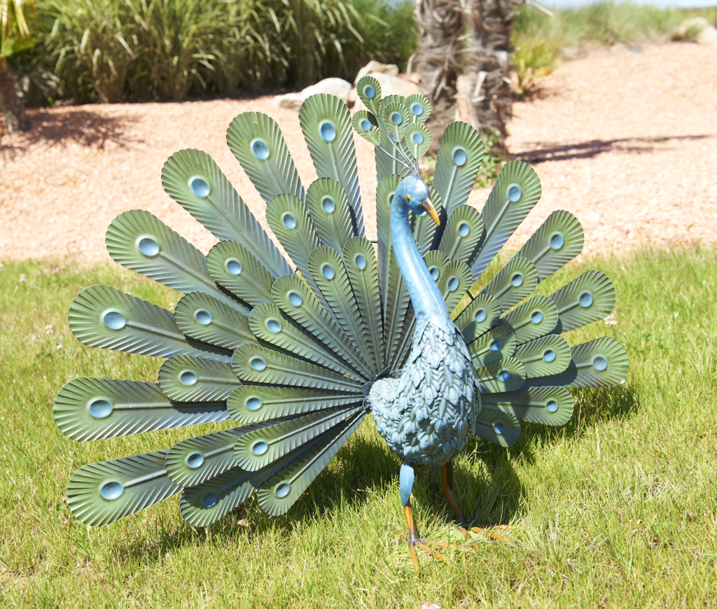 Figurica pava v kovini "Peacock